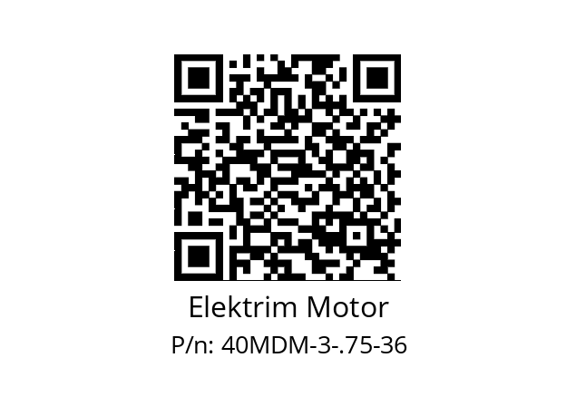   Elektrim Motor 40MDM-3-.75-36