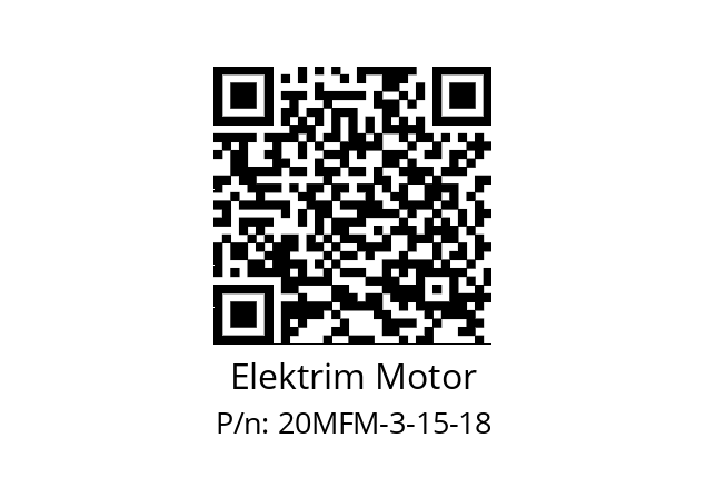   Elektrim Motor 20MFM-3-15-18