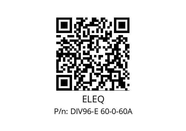   ELEQ DIV96-E 60-0-60A