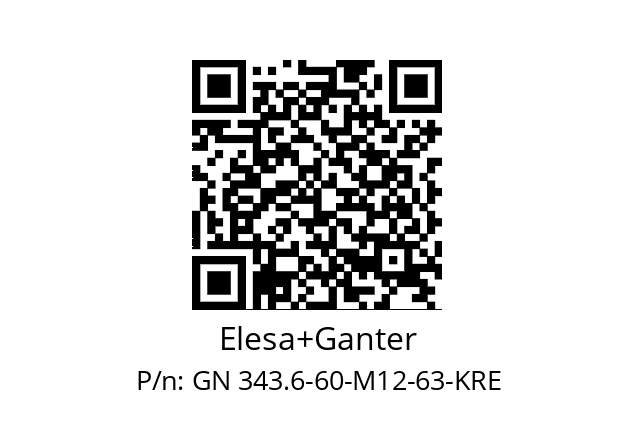   Elesa+Ganter GN 343.6-60-М12-63-KRE