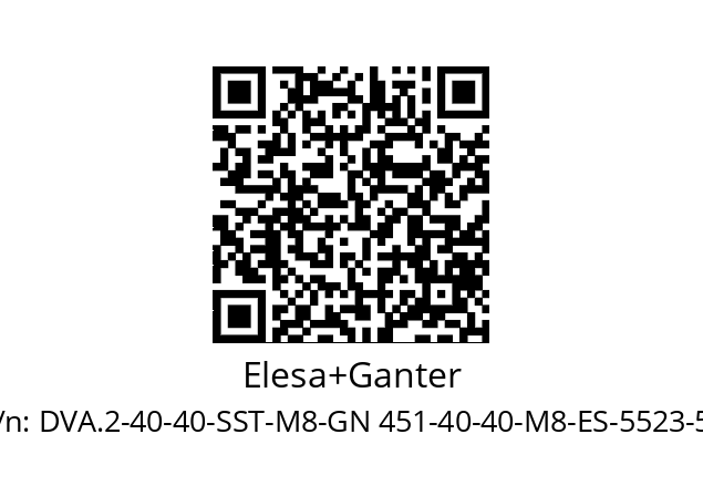   Elesa+Ganter DVA.2-40-40-SST-M8-GN 451-40-40-M8-ES-5523-55