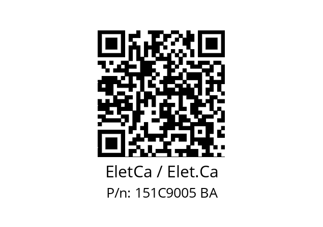   EletCa / Elet.Ca 151C9005 BA