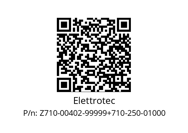   Elettrotec Z710-00402-99999+710-250-01000