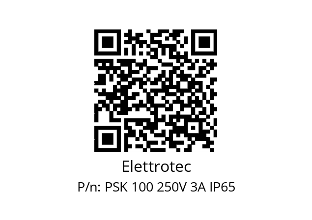   Elettrotec PSK 100 250V 3A IP65