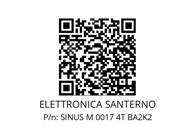   ELETTRONICA SANTERNO SINUS M 0017 4T BA2K2