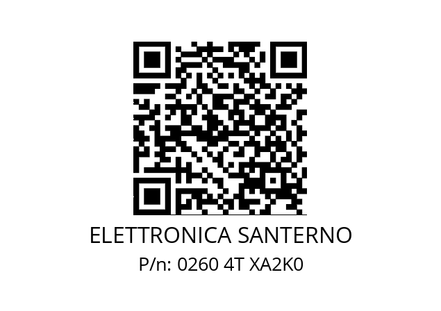   ELETTRONICA SANTERNO 0260 4T XA2K0