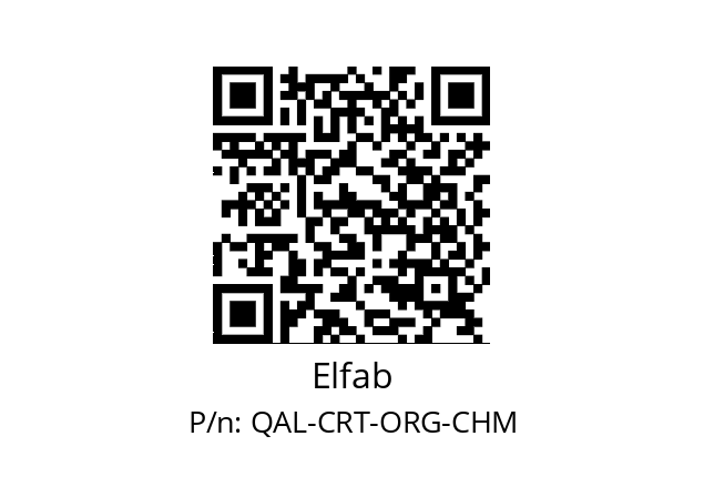   Elfab QAL-CRT-ORG-CHM