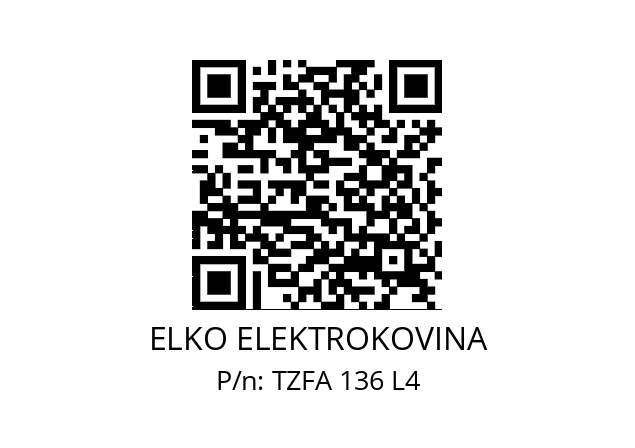   ELKO ELEKTROKOVINA TZFA 136 L4