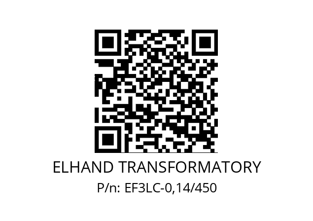   ELHAND TRANSFORMATORY EF3LC-0,14/450