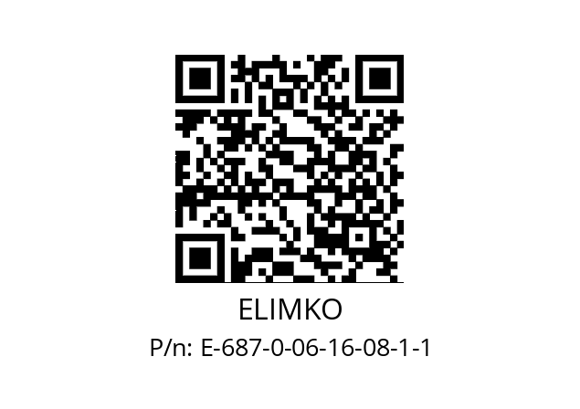   ELIMKO E-687-0-06-16-08-1-1