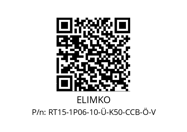   ELIMKO RT15-1P06-10-Ü-K50-CCB-Ö-V