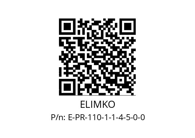   ELIMKO E-PR-110-1-1-4-5-0-0