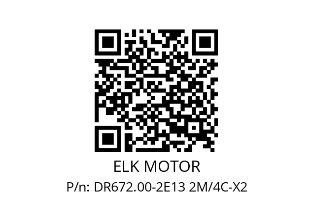   ELK MOTOR DR672.00-2E13 2M/4C-X2