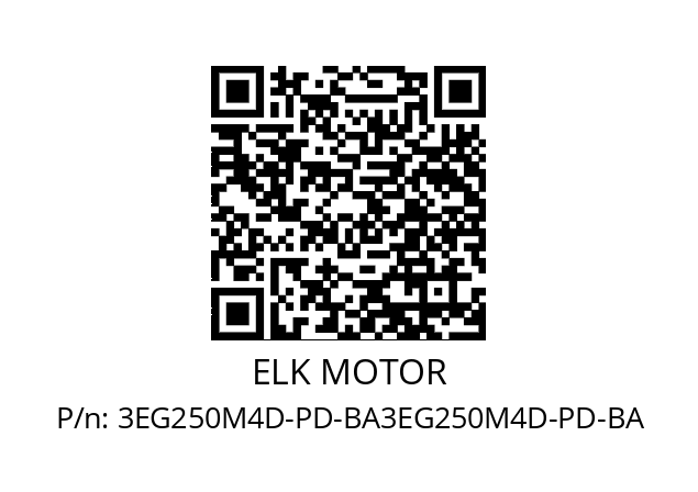   ELK MOTOR 3EG250M4D-PD-BA3EG250M4D-PD-BA