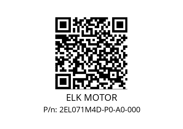   ELK MOTOR 2EL071M4D-P0-A0-000