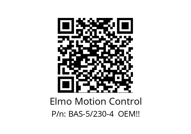   Elmo Motion Control BAS-5/230-4  OEM!!