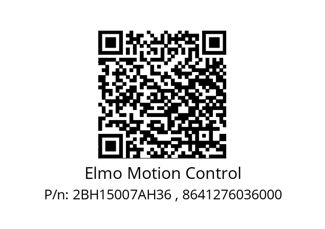   Elmo Motion Control 2BH15007AH36 , 8641276036000