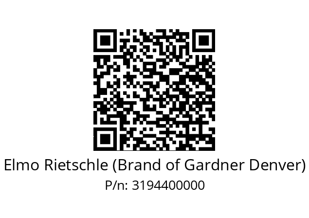   Elmo Rietschle (Brand of Gardner Denver) 3194400000