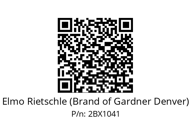   Elmo Rietschle (Brand of Gardner Denver) 2BX1041