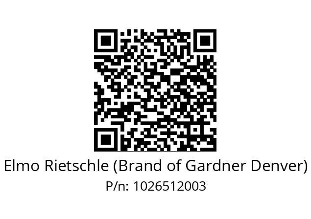   Elmo Rietschle (Brand of Gardner Denver) 1026512003