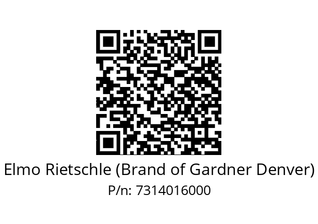   Elmo Rietschle (Brand of Gardner Denver) 7314016000