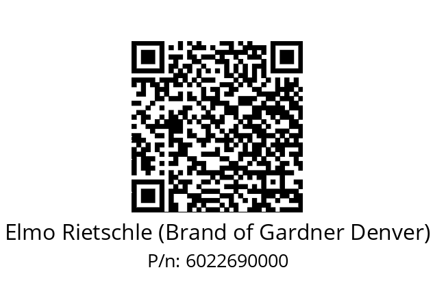   Elmo Rietschle (Brand of Gardner Denver) 6022690000