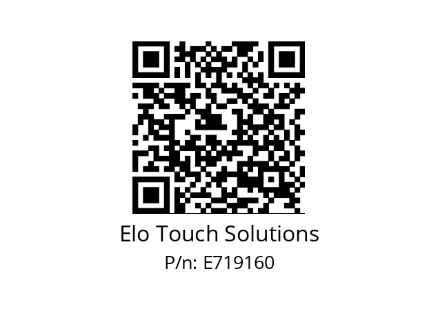   Elo Touch Solutions E719160