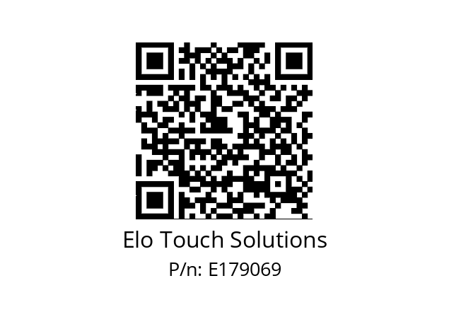   Elo Touch Solutions E179069