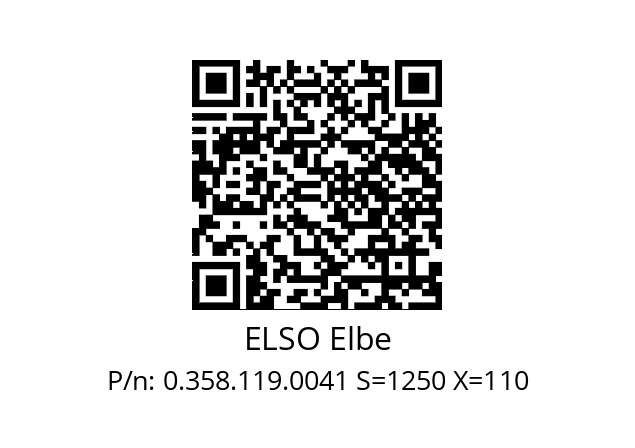   ELSO Elbe 0.358.119.0041 S=1250 X=110