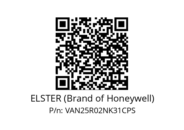   ELSTER (Brand of Honeywell) VAN25R02NK31CPS