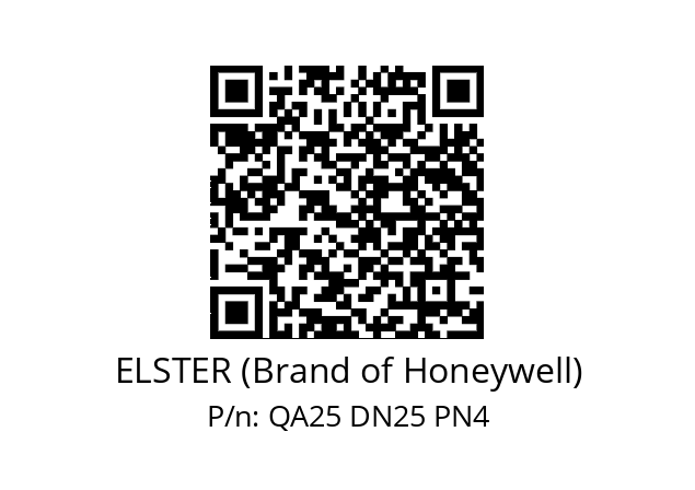   ELSTER (Brand of Honeywell) QA25 DN25 PN4