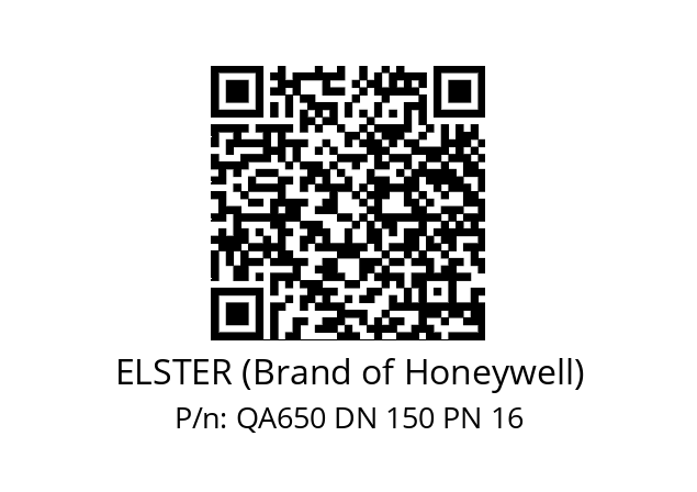   ELSTER (Brand of Honeywell) QA650 DN 150 PN 16