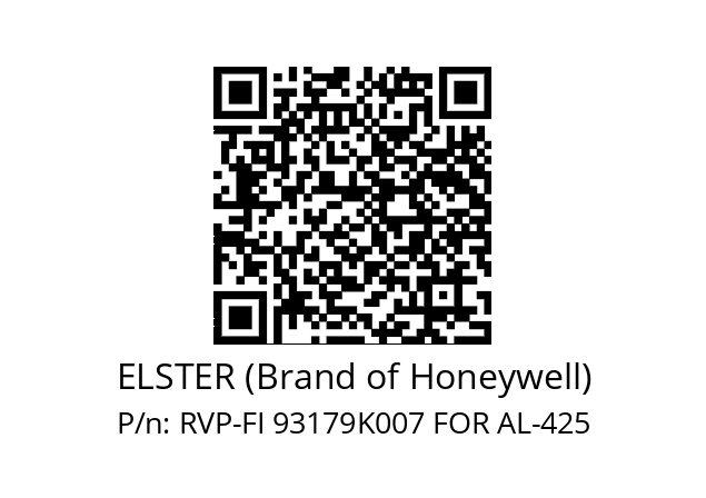   ELSTER (Brand of Honeywell) RVP-FI 93179K007 FOR AL-425