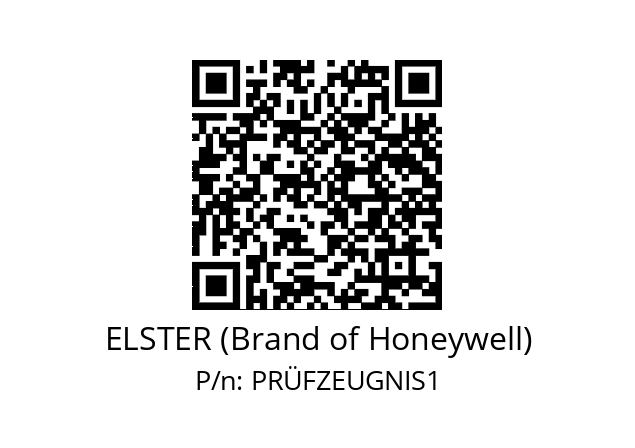   ELSTER (Brand of Honeywell) PRÜFZEUGNIS1