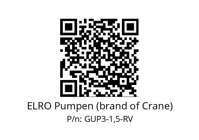   ELRO Pumpen (brand of Crane) GUP3-1,5-RV