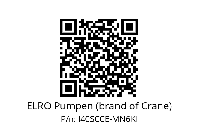   ELRO Pumpen (brand of Crane) I40SCCE-MN6KI