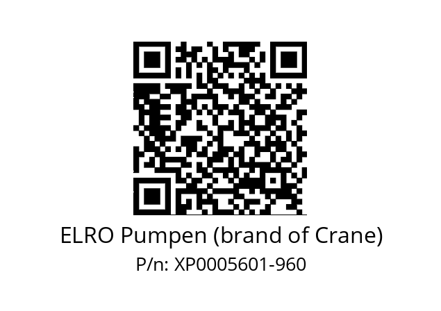   ELRO Pumpen (brand of Crane) XP0005601-960