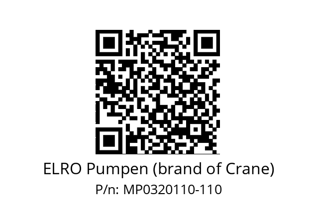   ELRO Pumpen (brand of Crane) MP0320110-110