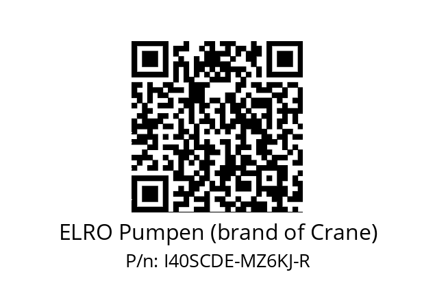   ELRO Pumpen (brand of Crane) I40SCDE-MZ6KJ-R