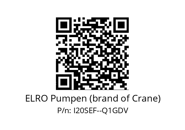   ELRO Pumpen (brand of Crane) I20SEF--Q1GDV