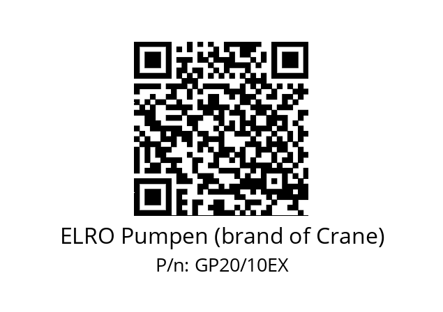   ELRO Pumpen (brand of Crane) GP20/10EX