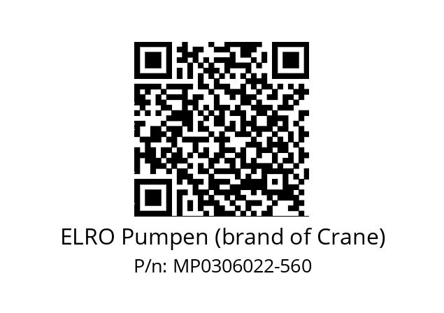   ELRO Pumpen (brand of Crane) MP0306022-560