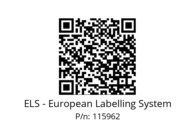   ELS - European Labelling System 115962