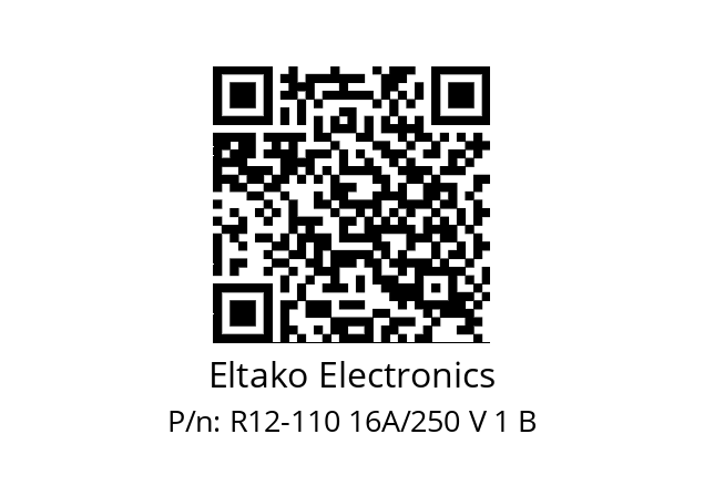   Eltako Electronics R12-110 16A/250 V 1 B