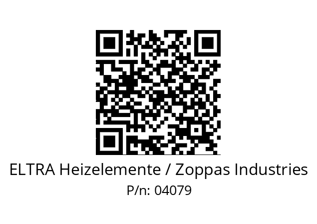   ELTRA Heizelemente / Zoppas Industries 04079