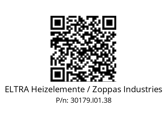   ELTRA Heizelemente / Zoppas Industries 30179.I01.38