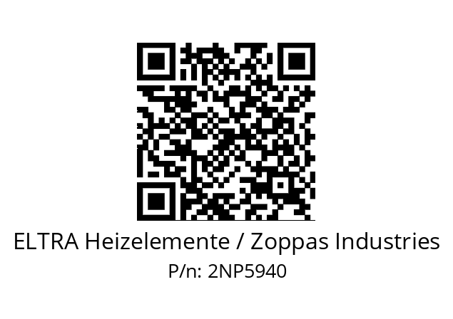   ELTRA Heizelemente / Zoppas Industries 2NP5940