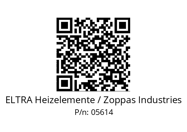   ELTRA Heizelemente / Zoppas Industries 05614