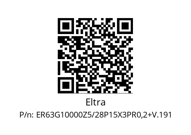   Eltra ER63G10000Z5/28P15X3PR0,2+V.191