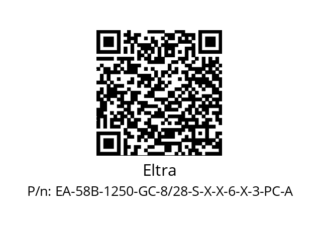   Eltra EA-58B-1250-GC-8/28-S-X-X-6-X-3-PC-A